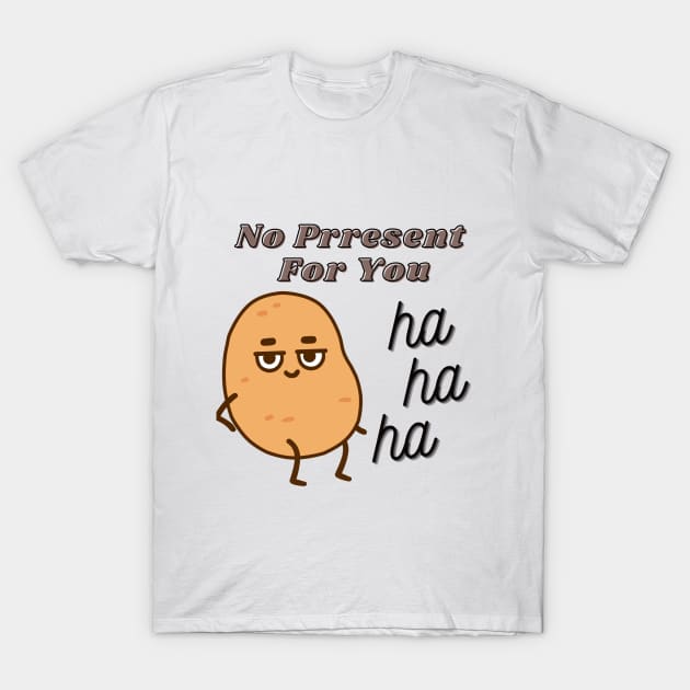 Brown Potato Design T-Shirt by JwShop91